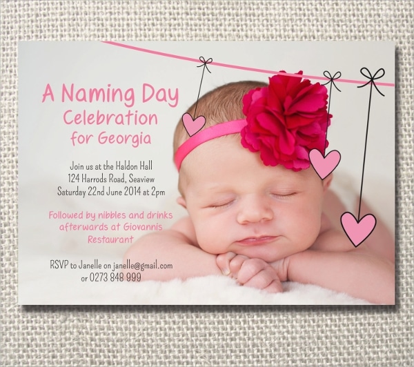 naming ceremony invitation card designs