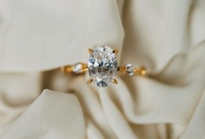 Gold Dust Wedding Engagement Ring