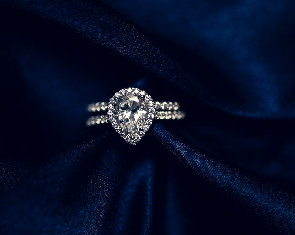 Silver Wedding Engagement Ring