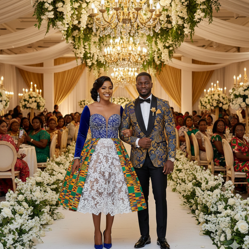 Cultural Fusion: Kente Meets Velvet & Lace