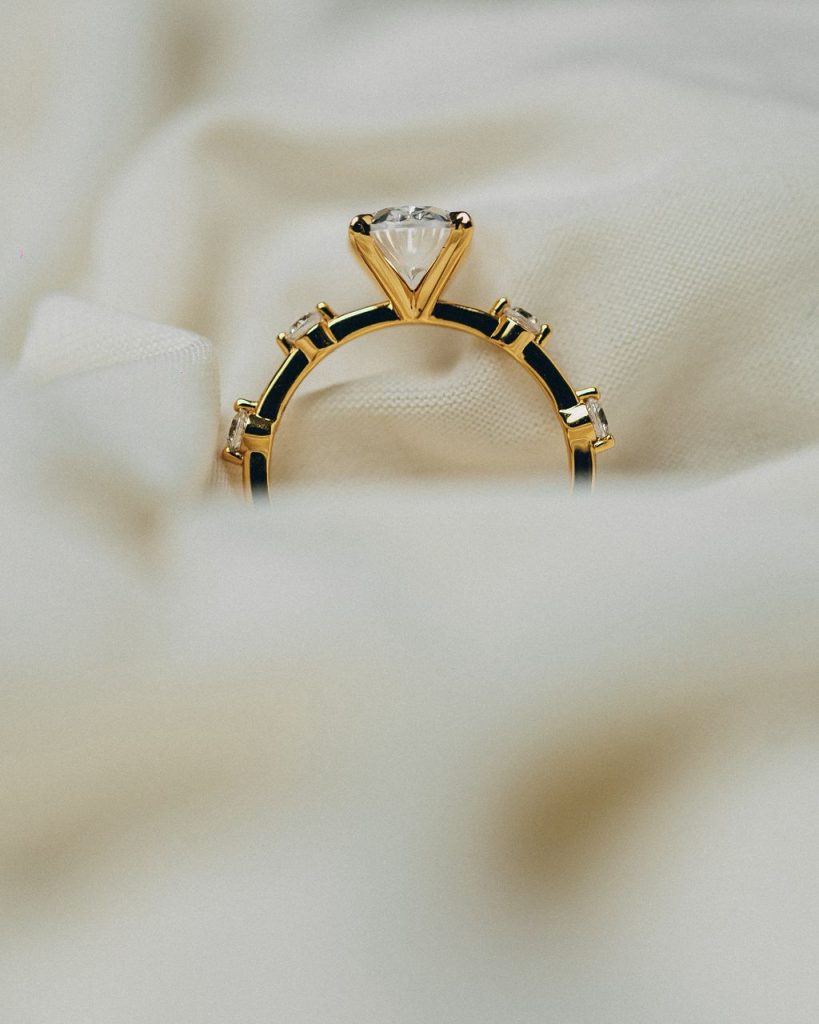 Gold Dust Wedding Engagement Ring