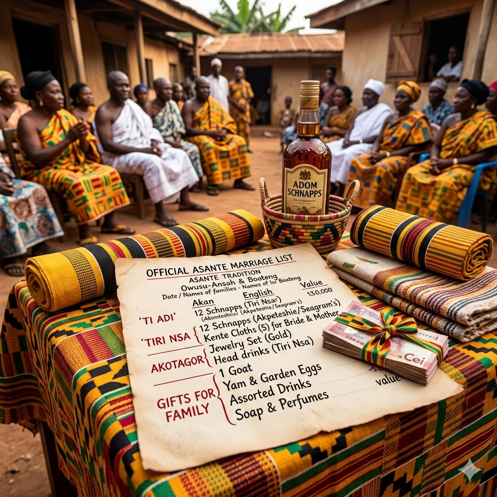 Official Asante Marriage List 2026