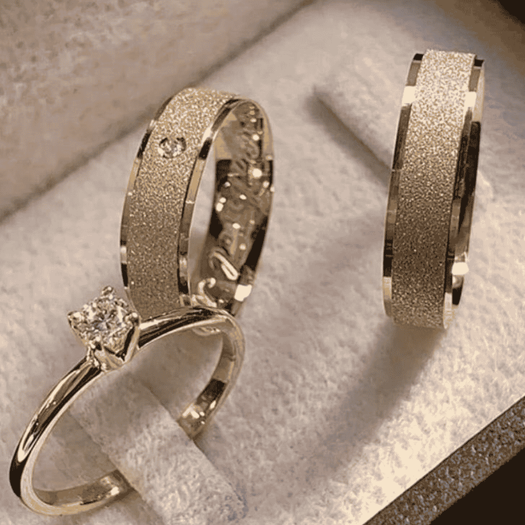 Gold Dust Wedding Rings